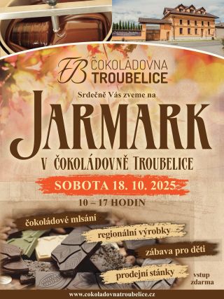 🍁 Podzimní JARMARK V ČOKOLÁDOVNĚ TROUBELICE se blíží! 🍫 Jako vždy se můžete těšit nejen na spoustu čokoládových dobrot,...
